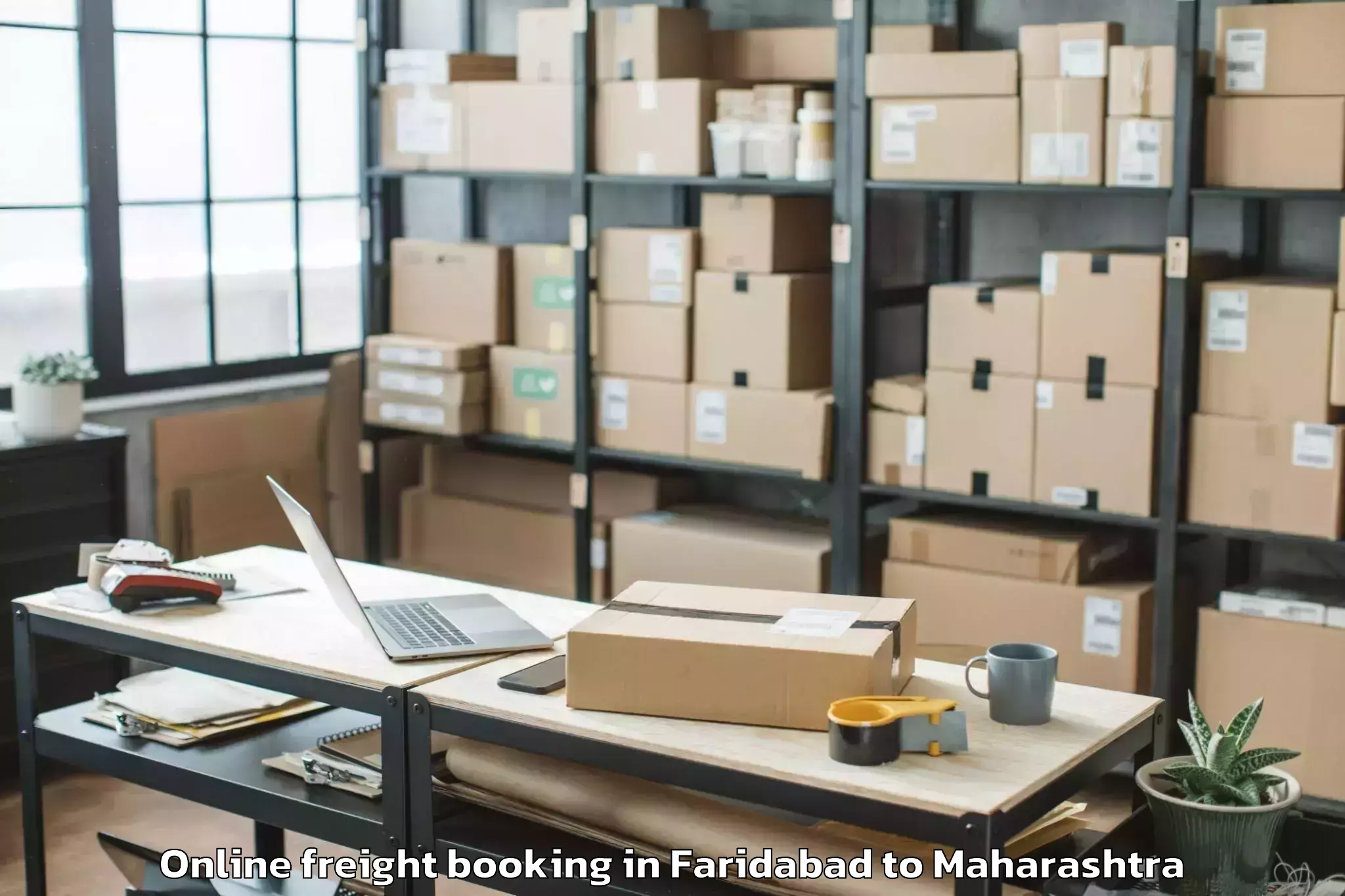 Book Faridabad to Korpana Online Freight Booking Online